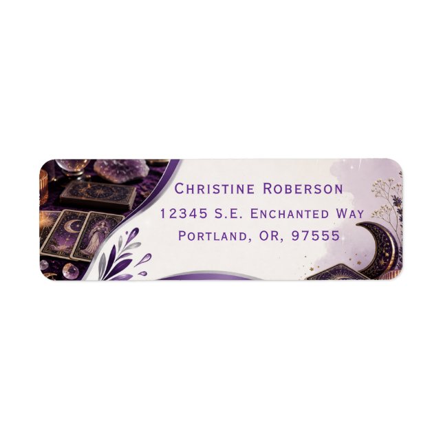 Tarot Cards Custom Return Address Label (Front)