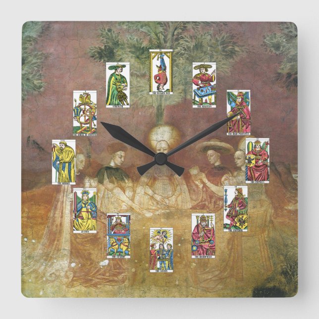 Tarot Cards Fortune Teller Clock (Front)