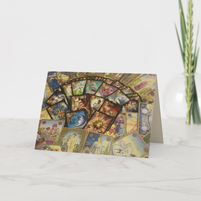 tarot cards greeting card (Front)