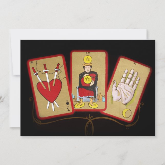 Tarot Cards Invitation Card (Front)