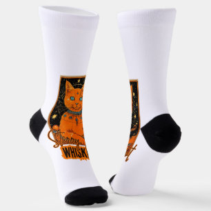 Tarot Cards & Orange Cat Cosmic Vibes Socks