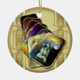 Tarot Cards Personalised Round Ornament