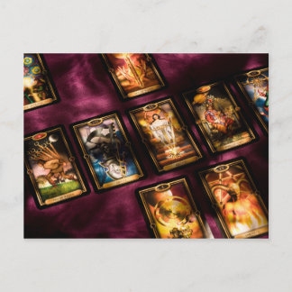 tarot cards postcard