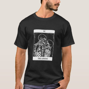 Tarot Cards - The Lovers - Skull Skeleton T-Shirt