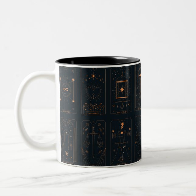 Tarot Cards Two-Tone Coffee Mug (Left)
