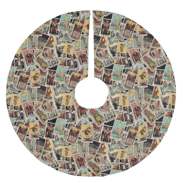 Tarot Cars Christmas Tree Skirt - Vintage Pattern (Front)
