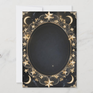 Tarot Celestial Wedding Sun Moon Stars Gold Card
