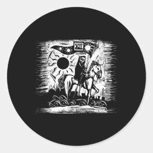 Tarot Death Card Blackcraft Classic Round Sticker