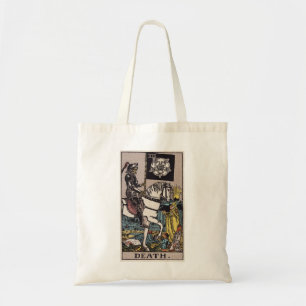 Tarot death card tote bag