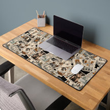Tarot Desk Mat - Tarot Card Pattern - Vintage