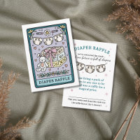 Tarot Diaper Raffle Girl Baby Shower Enclosure Car