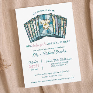 Tarot Empress Baby Girl Celestial Baby Shower Invitation