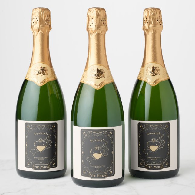 Tarot Esoteric Fortune Sparkling Wine Label (Bottles)