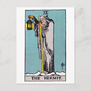 tarot-hermit postcard