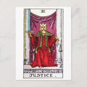 tarot-justice postcard