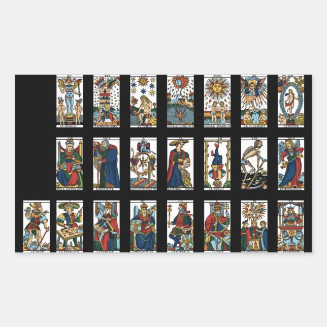 Tarot Major Arcana Classic  Rectangular Sticker (Front)