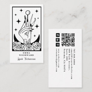 Tarot Mystic Lash Tech Hand Business Card