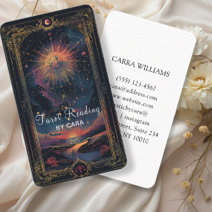 Tarot, Mystic Purple-Gold Business Card