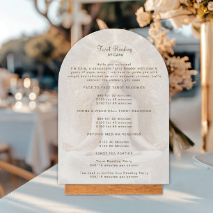 Tarot Mystic Woman Eye Moon Gold Price List Invitation