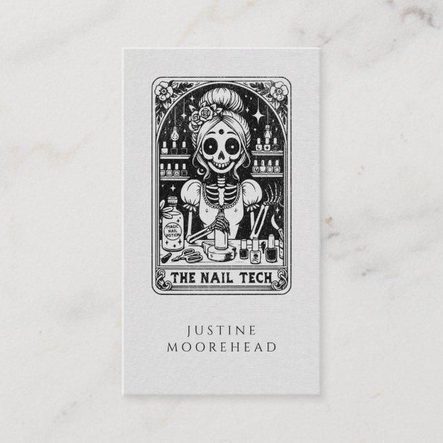 Tarot Nail Technician Business Card (Front)