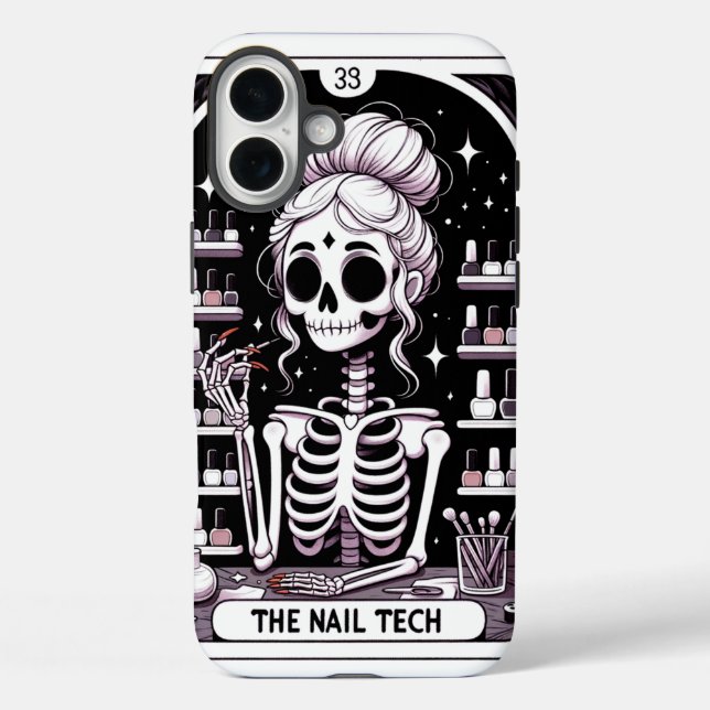 Tarot Nail Technician Business Card Case-Mate iPhone Case (Back)