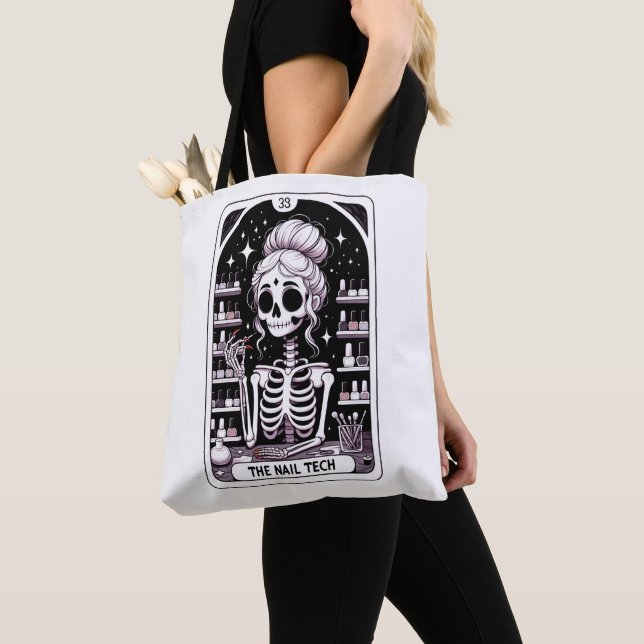 Tarot Nail Technician Business Card Tote Bag (Close Up)