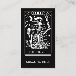 Tarot Nurse Black  Business Card