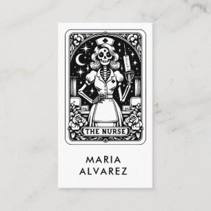Tarot Nurse Black Business Card