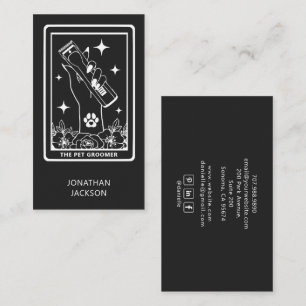 Tarot Pet Groomer Business Card