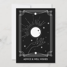 Tarot Predictions & Advice Bridal Shower Card