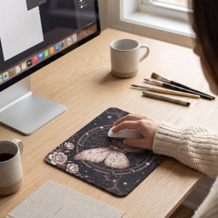 Tarot Reader Celestial Zodiac Butterfly Mouse Pad