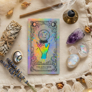 Tarot Reader   Holographic Celestial Tarot Reader  Business Card