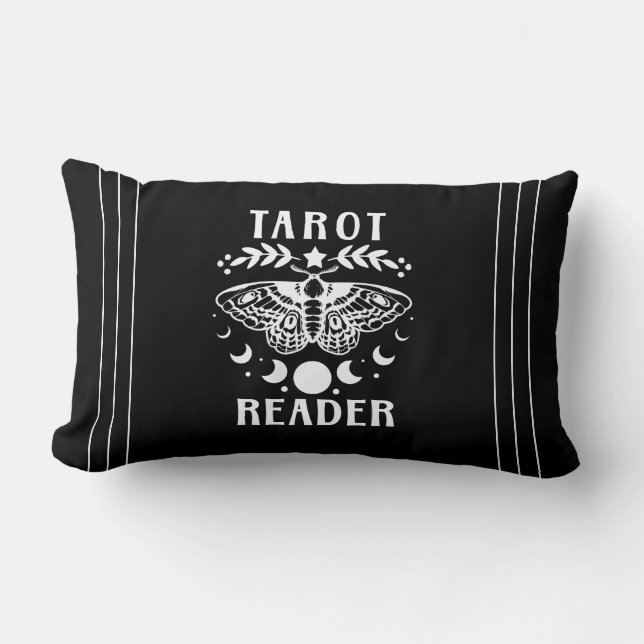 Tarot Reader Moon Phase Galaxy Stars Throw Pillow (Front)