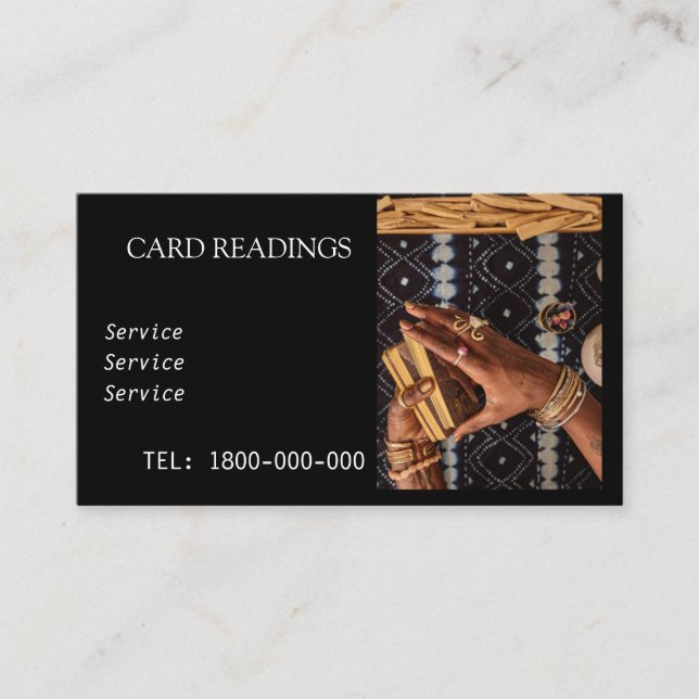 TAROT READING EDITABLE CARD (Front)