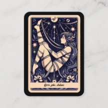 Tarot shibari boho visiting card customizable