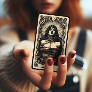 Tarot shibari medieval visiting card customizable