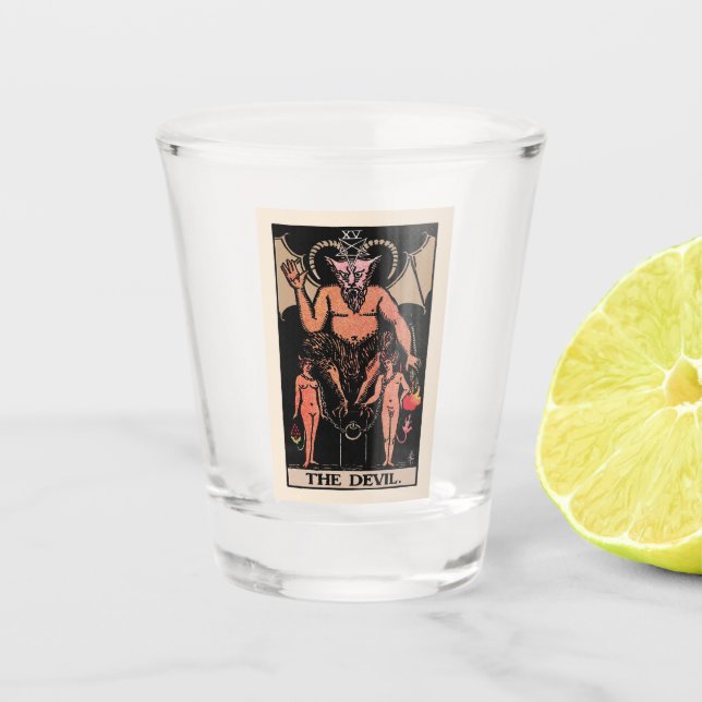 Tarot Shot Glass - The Devil Tarot Card (Front)