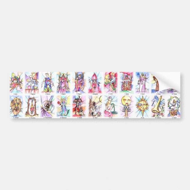 Tarot Stained Glass 11x2 Bumper Sticker (Front)