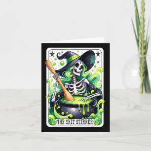 Tarot The Stirrer Funny Halloween Witch Tarot Card