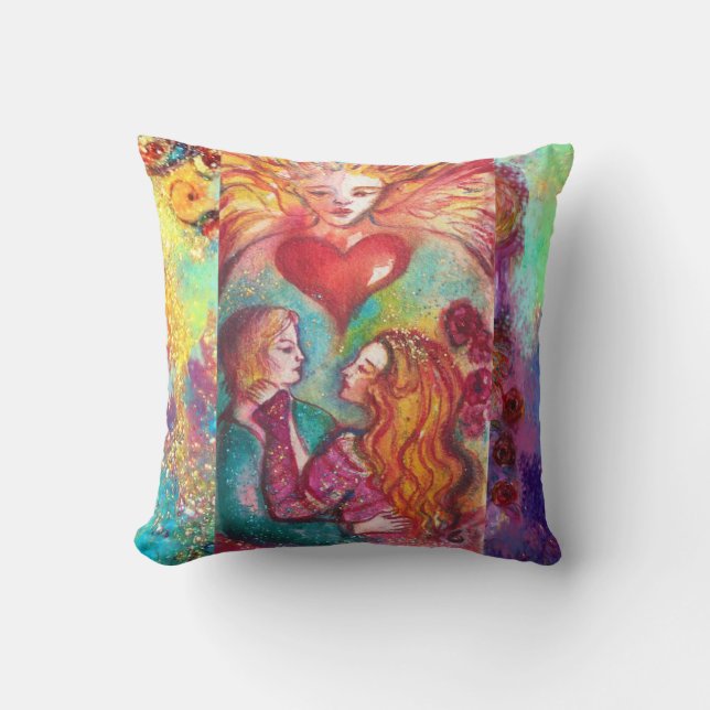 TAROTS LOST SHADOWS,LOVERS Valentine's Day Heart Cushion (Front)