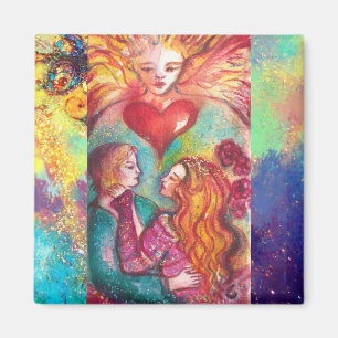 TAROTS LOST SHADOWS,LOVERS Valentine's Day Heart Magnet