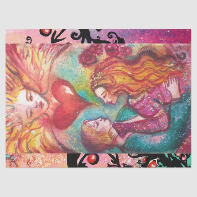 TAROTS OF LOST SHADOWS / LOVERS Valentine's Day Tissue Paper (Front)