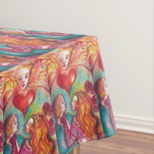TAROTS OF LOST THE SHADOWS,LOVERS Valentine's Day Tablecloth