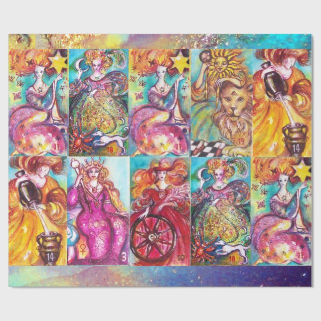TAROTS OF THE LOST SHADOWS /STAR,MOON,SUN,EMPRESS WRAPPING PAPER (Flat)