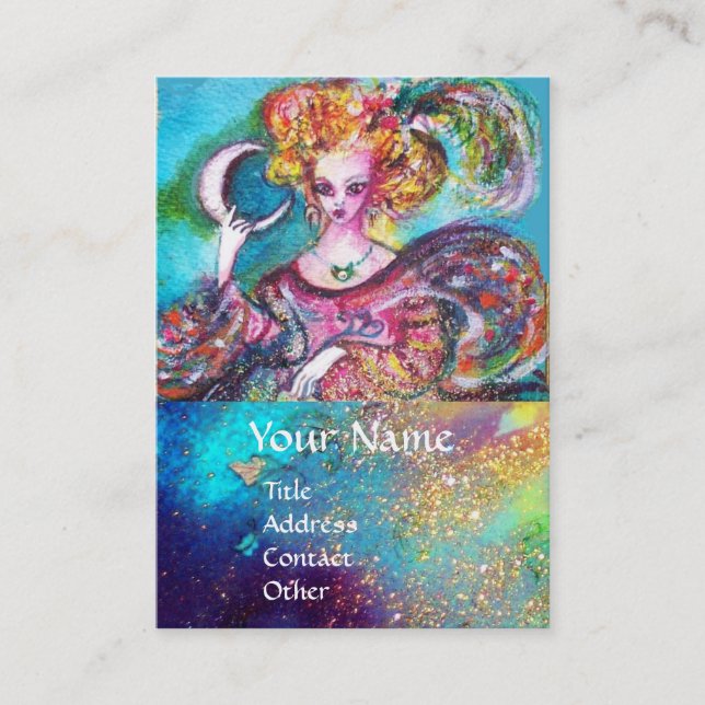 TAROTS OF THE LOST SHADOWS / THE MOON LADY BUSINESS CARD (Front)