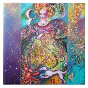 TAROTS OF THE LOST SHADOWS /THE MOON LADY  CERAMIC TILE