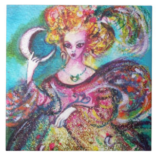 TAROTS OF THE LOST SHADOWS /THE MOON LADY  CERAMIC TILE