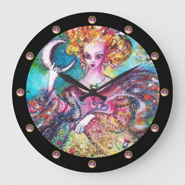 TAROTS OF THE LOST SHADOWS /THE MOON LADY LARGE CLOCK (Front)