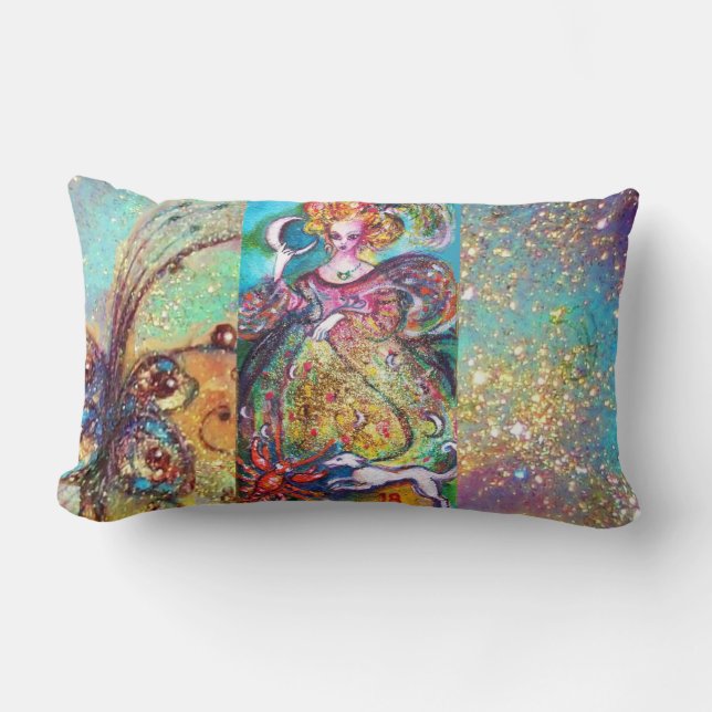 TAROTS OF THE LOST SHADOWS / THE MOON LADY LUMBAR CUSHION (Front)