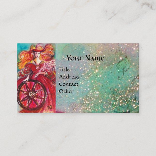 TAROTS OF THE LOST SHADOWS / THE WHEEL OF FORTUNE BUSINESS CARD (Front)